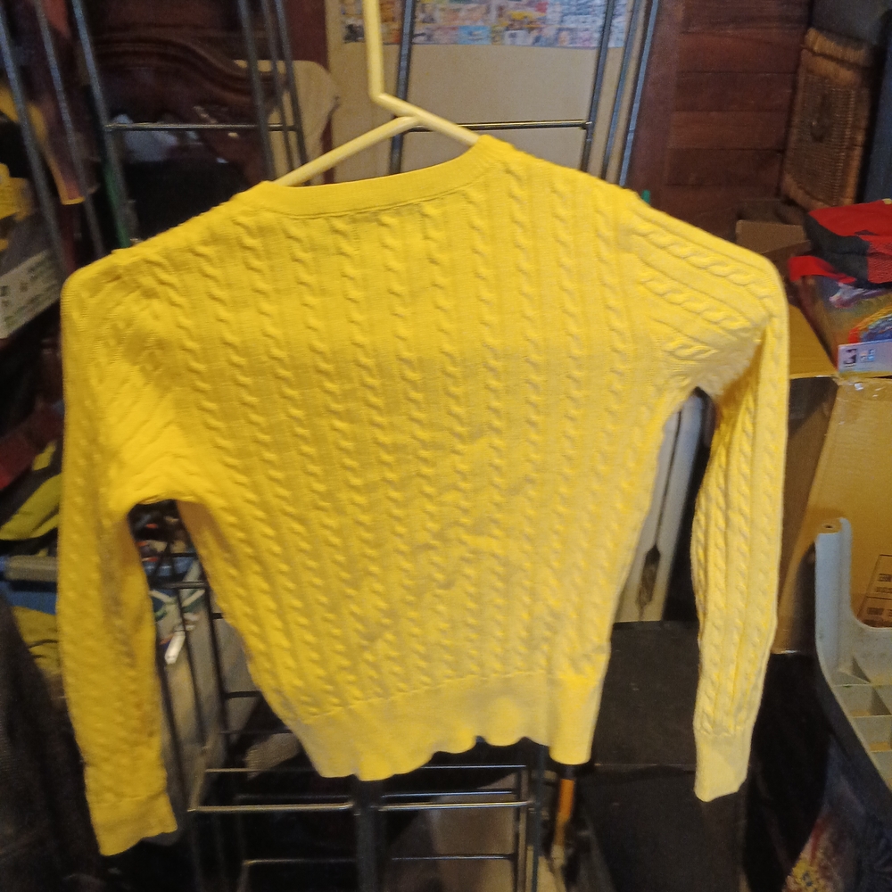 Polo Ralph Lauren Vibrant Yellow Cable Knit Sweater